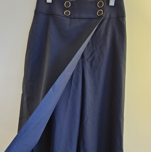 Club monaco - navy work pants - button/overlap fold detailing - size 00 - Picture 4 of 6